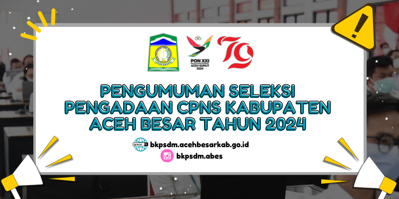 PENGUMUMAN SELEKSI PENGADAAN CPNS KABUPATEN ACEH BESAR TAHUN 2024